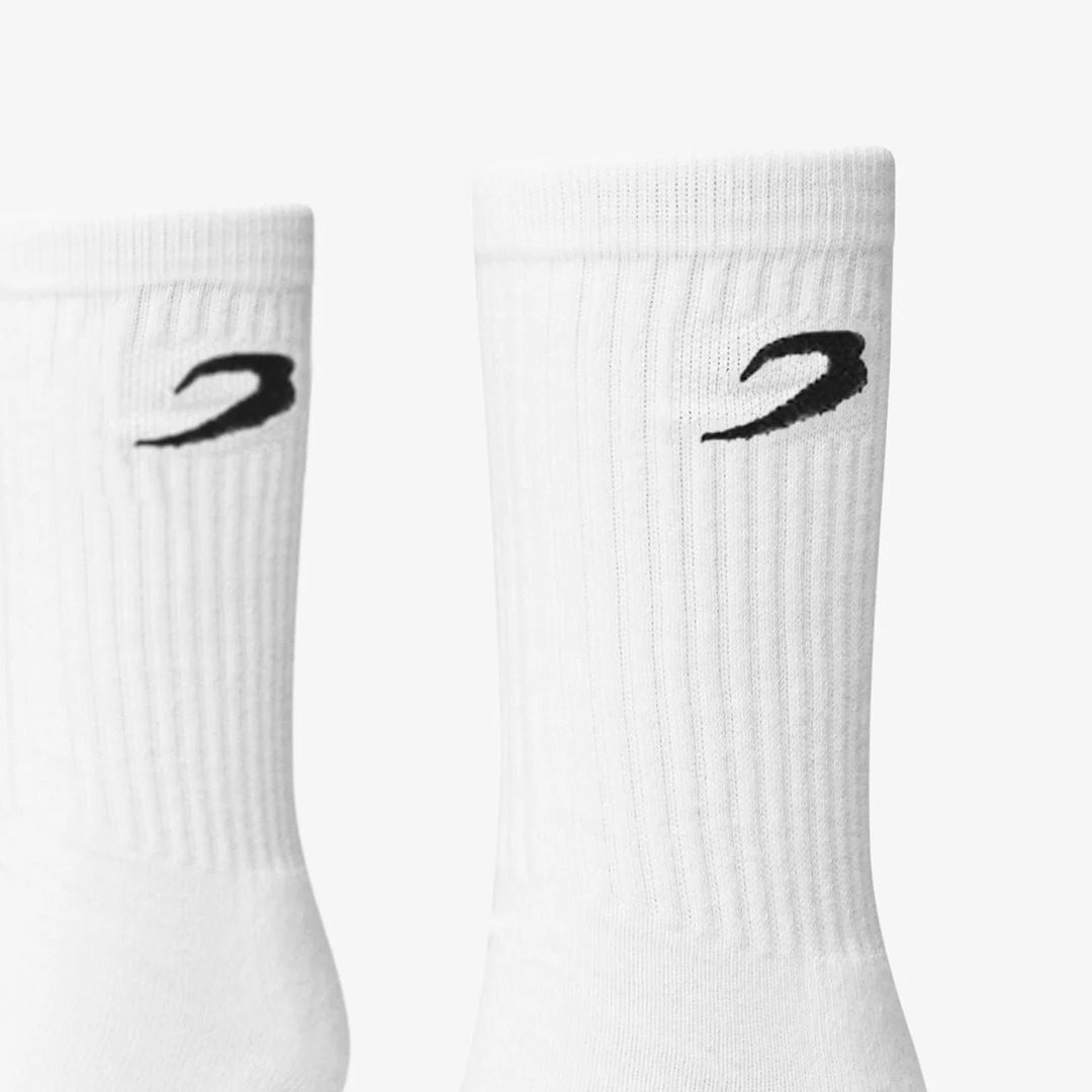 Socks Boxraw Crew (3 pairs) White  - Image 3