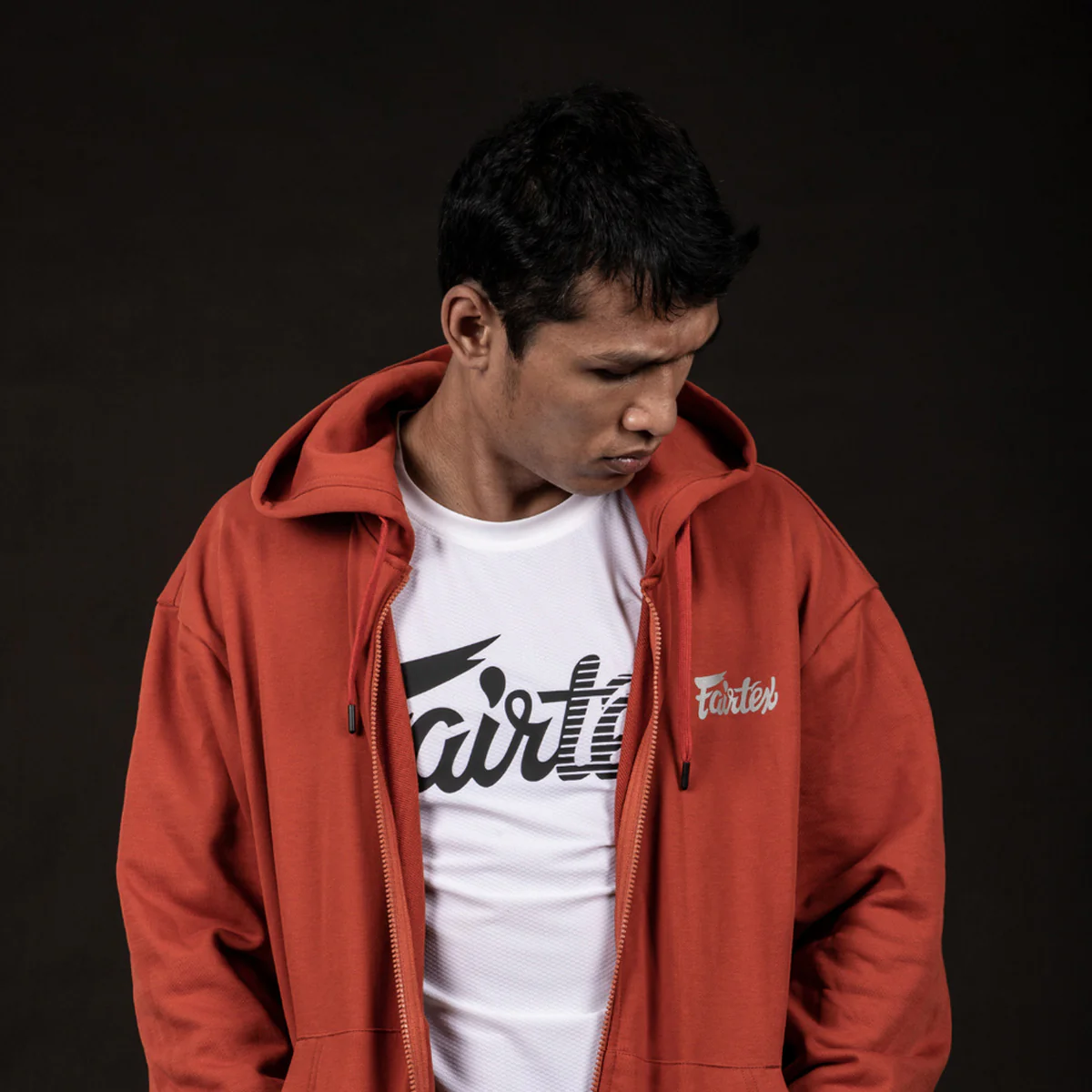 Sweatshirt Fairtex FHS22 with Orange hood  - Image 3