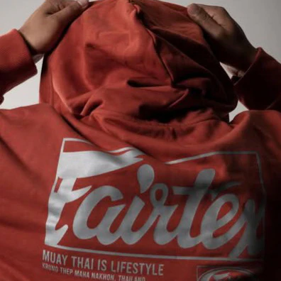 Sweatshirt Fairtex FHS22 with Orange hood  - Image 4