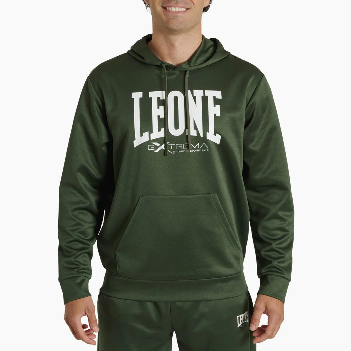Sweatshirt Leone Logo with hood ABX119 Green 