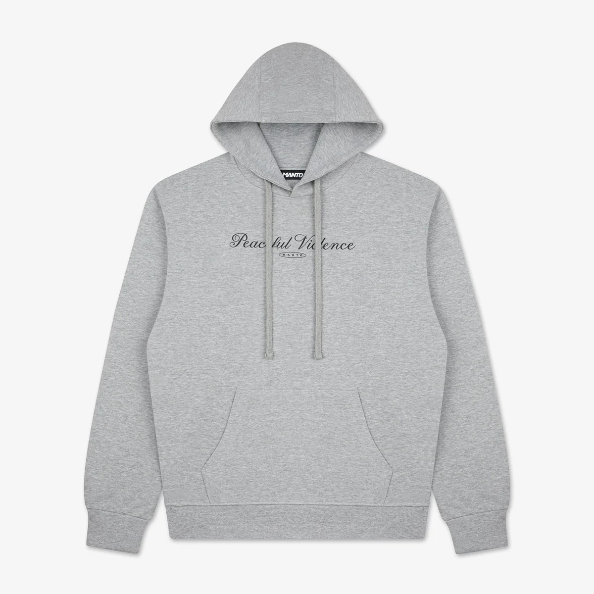 Sweatshirt Manto Peaceful Violence with hood Gray