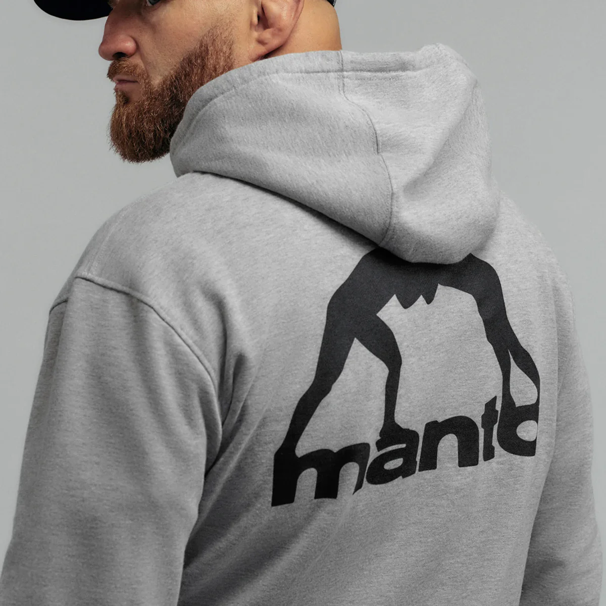 Sweatshirt Manto Peaceful Violence with hood Gray - Image 4