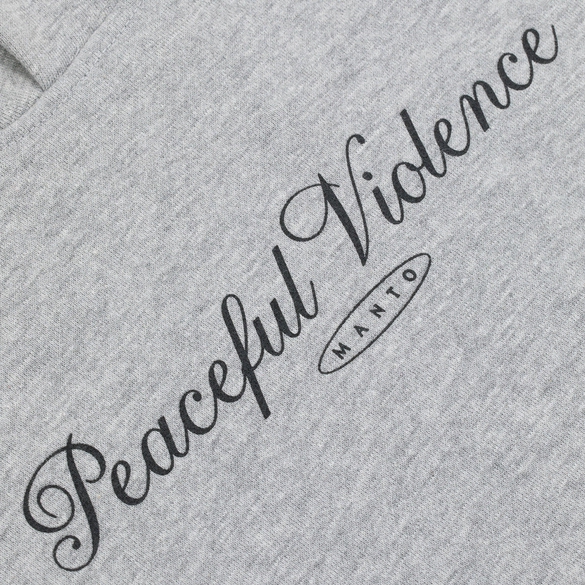 Sweatshirt Manto Peaceful Violence with hood Gray - Image 6