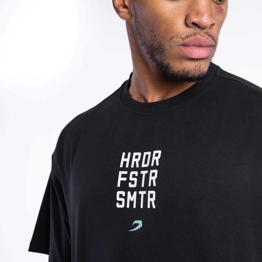 T-shirt Boxraw HRDR FSTR SMTR Oversize Black  - Image 8