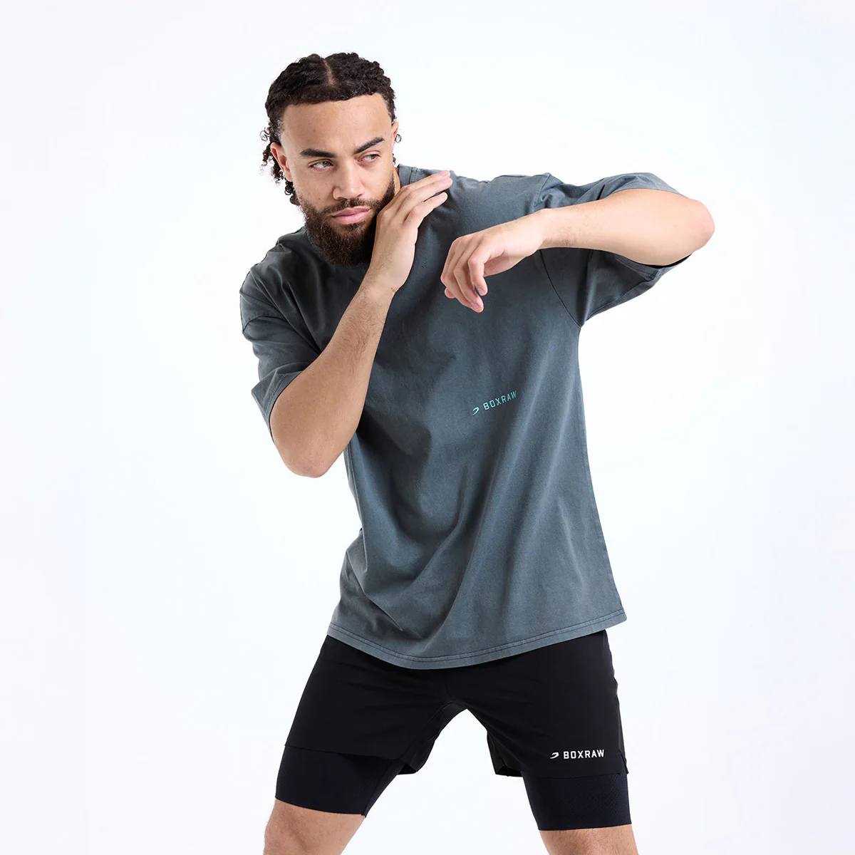 T-shirt Boxraw Sparring Club Oversize Gray - Image 3