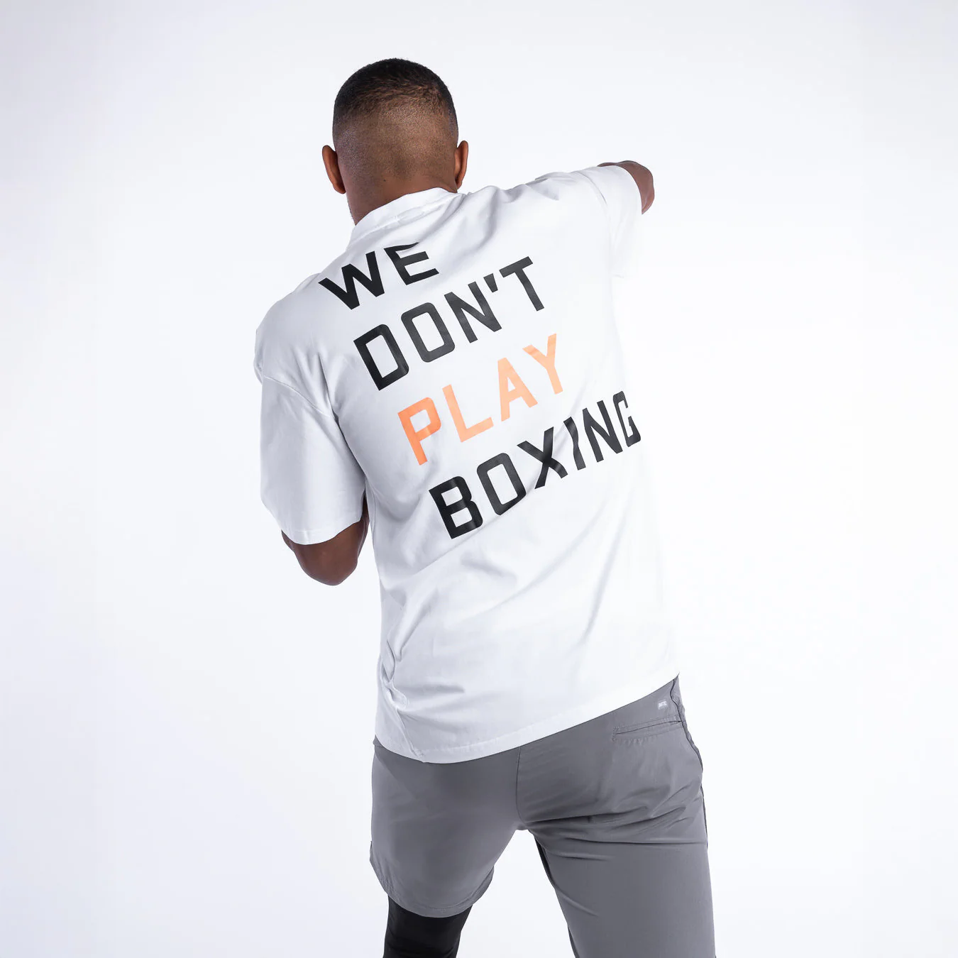 T-shirt Boxraw We Don't Play Boxing Oversize White - Image 6