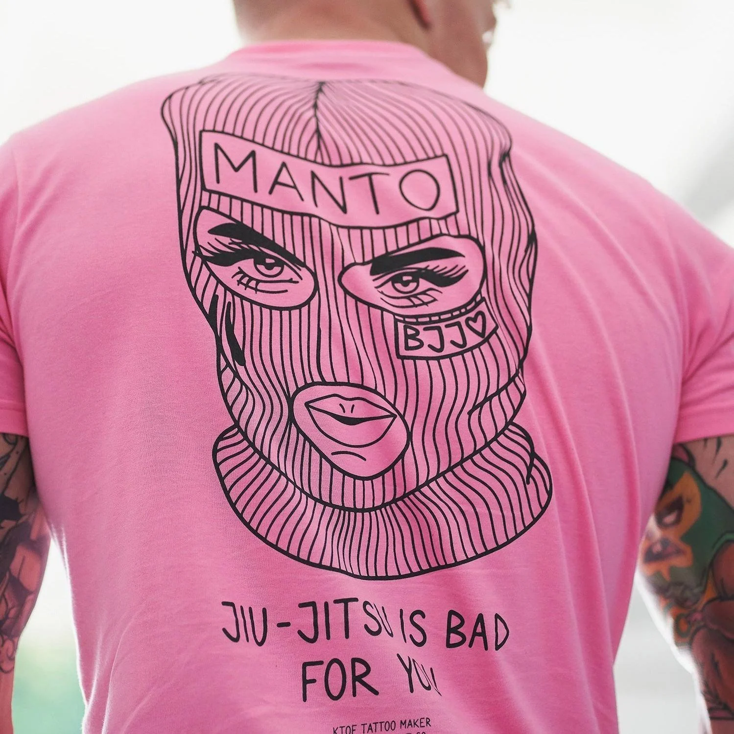 T-shirt Manto x KTOF Balaclava Pink  - Image 5