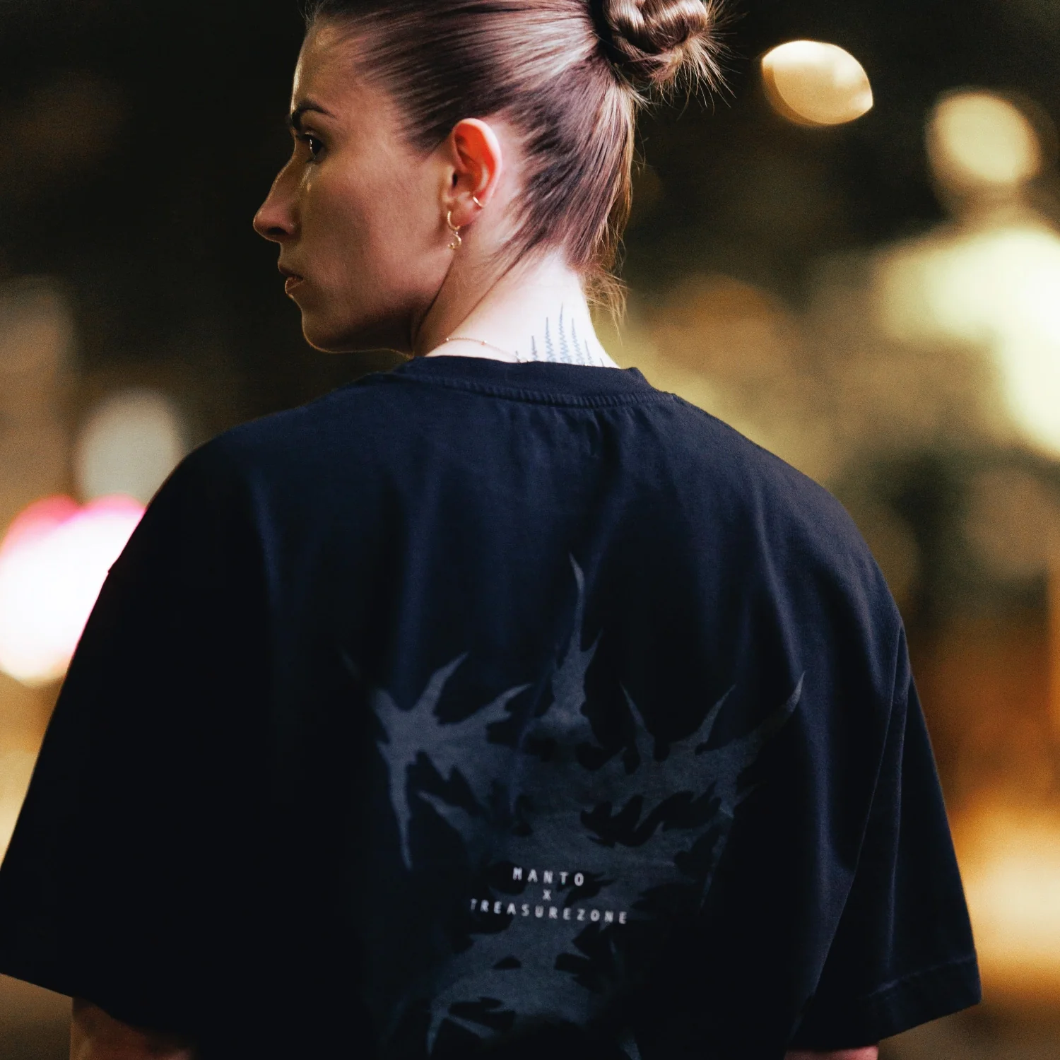 T-shirt oversize Manto Treasure Zone Black  - Image 8
