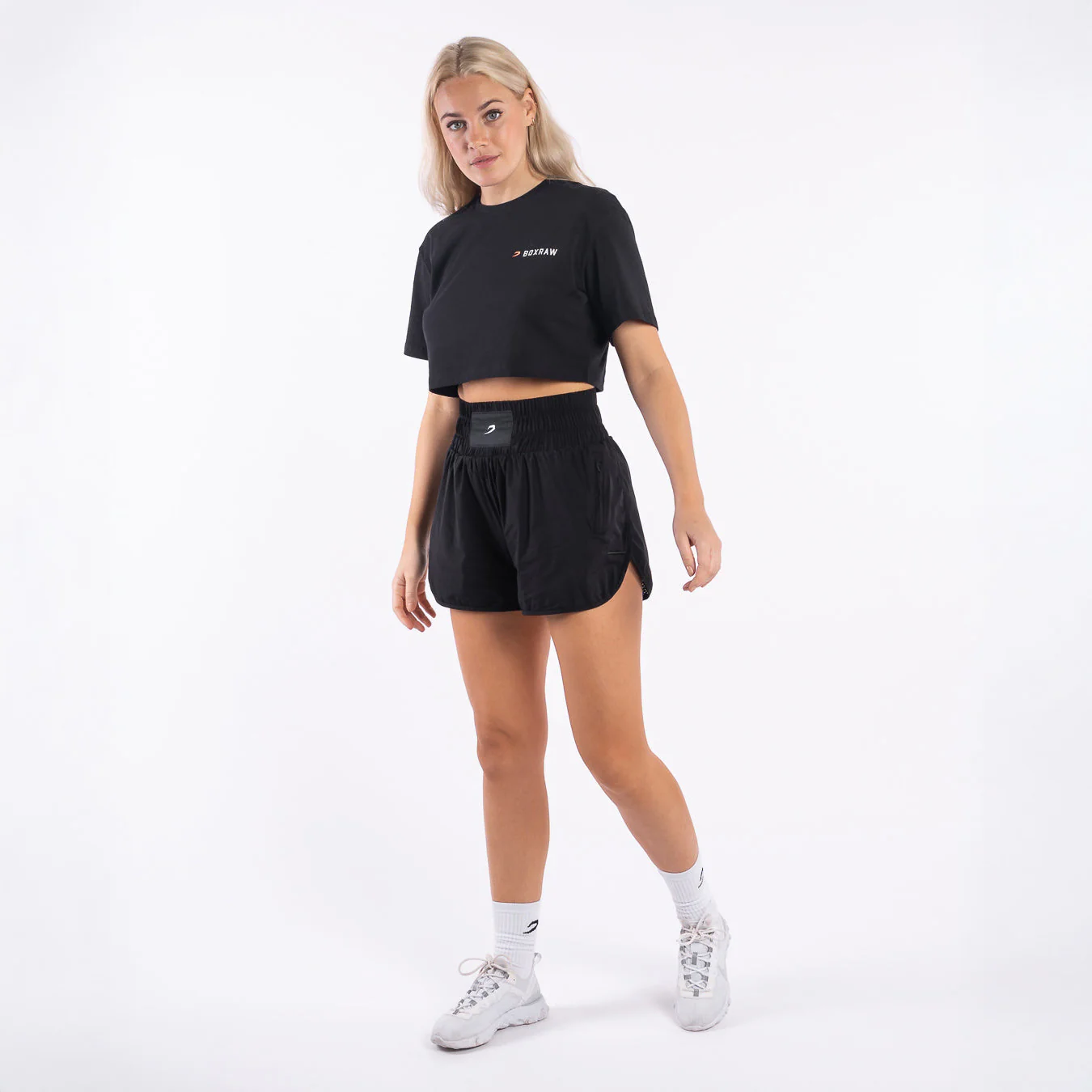 T-shirt woman Boxraw We Don't Play Boxing Black Crop  - Image 3