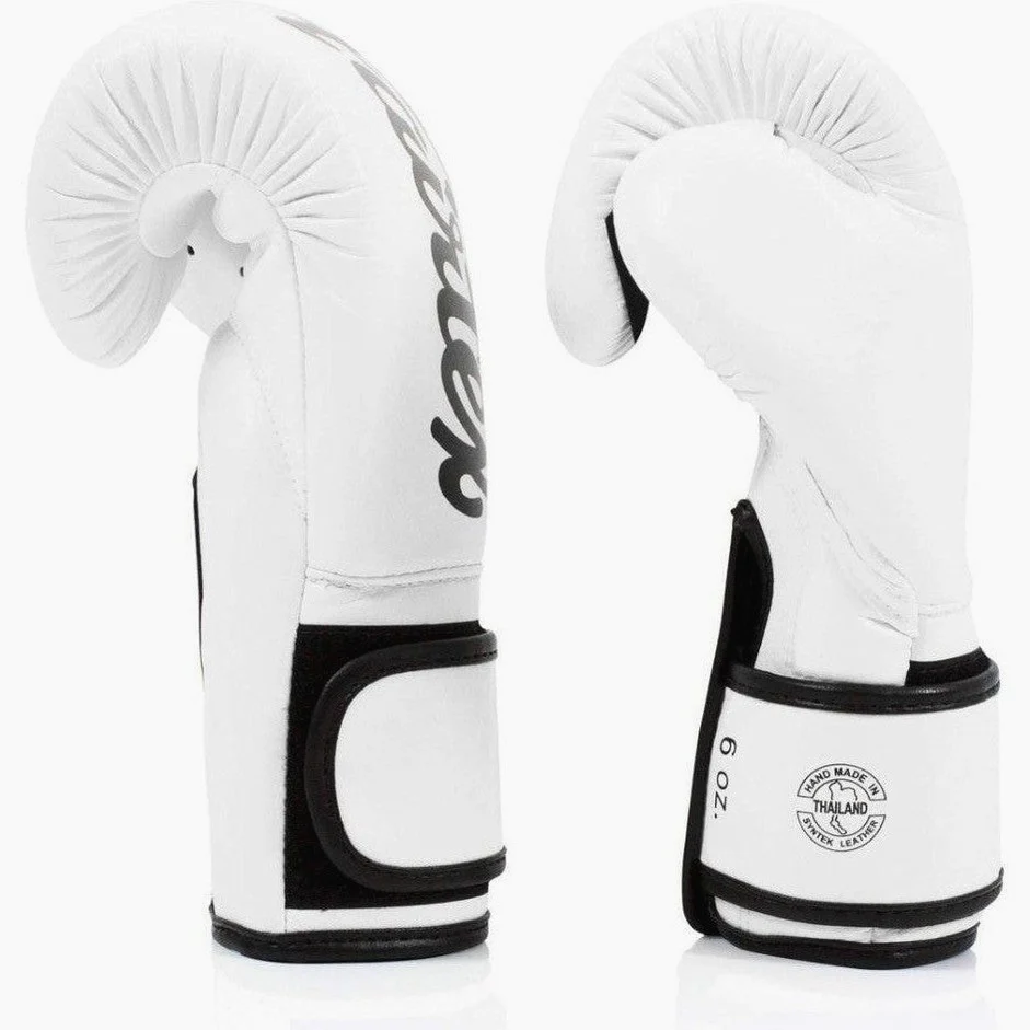Thai boxing gloves Fairtex BGV14 White  - Image 3