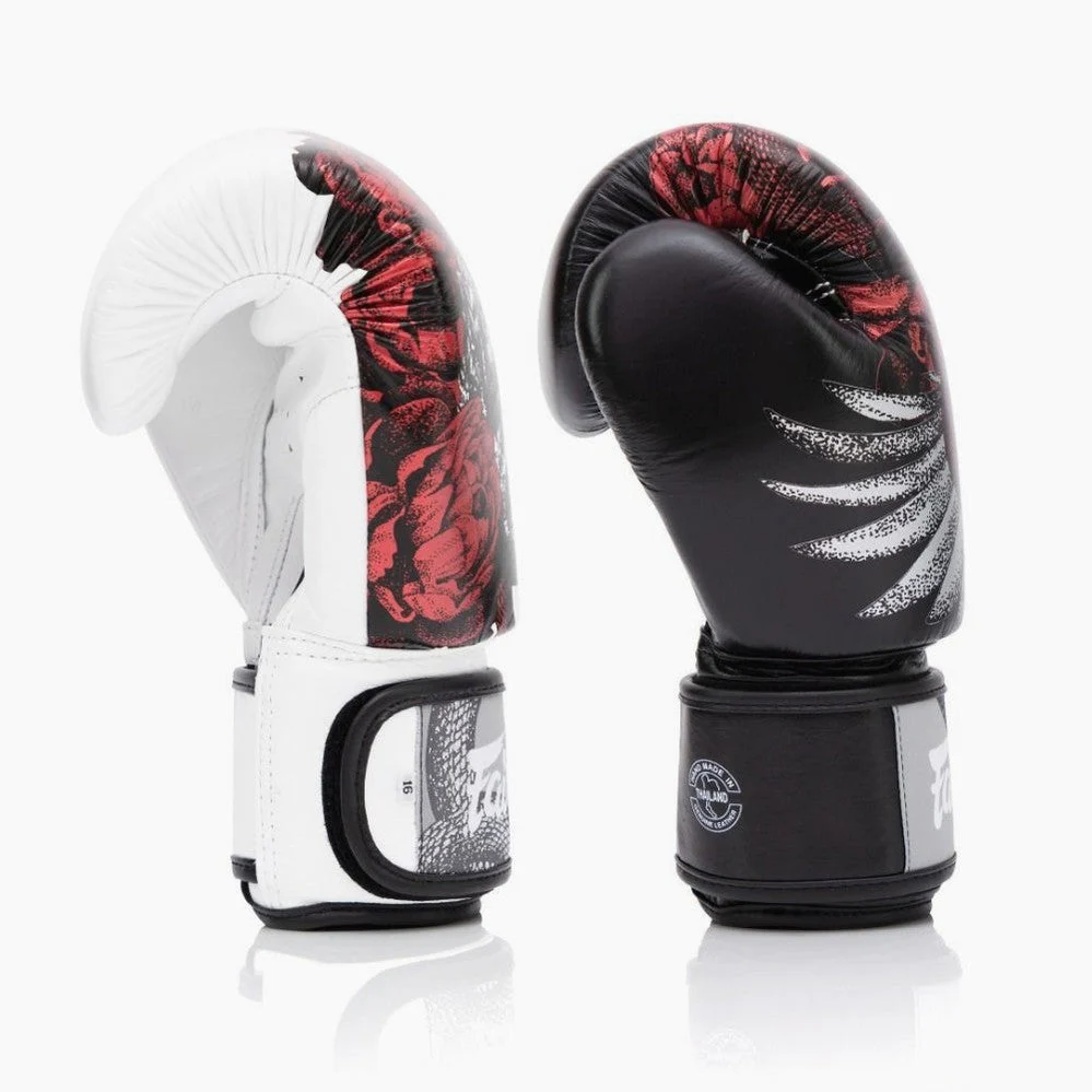 Thai boxing gloves Fairtex BGV24 The Beauty of Survival with wooden box  - Image 4