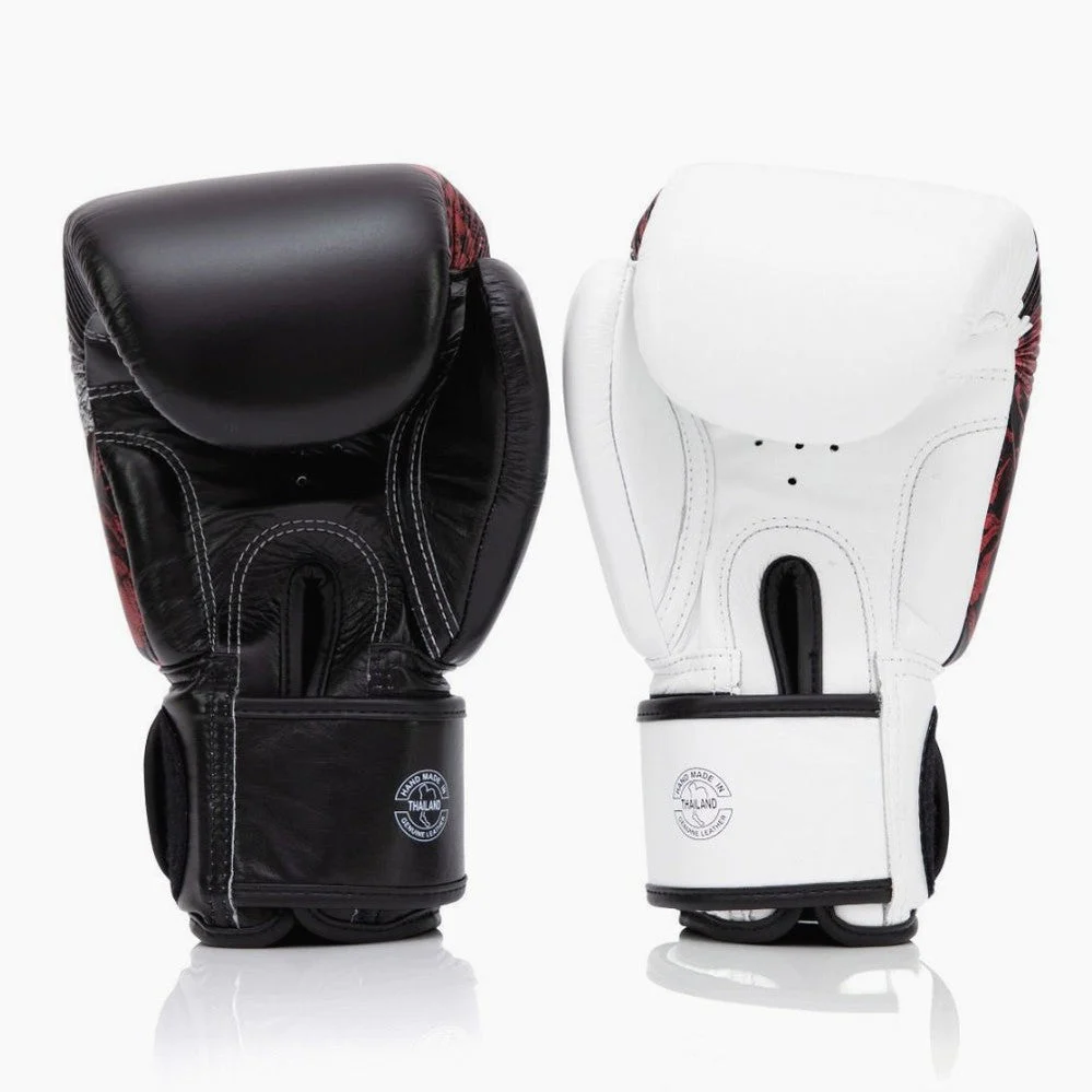 Thai boxing gloves Fairtex BGV24 The Beauty of Survival with wooden box  - Image 5