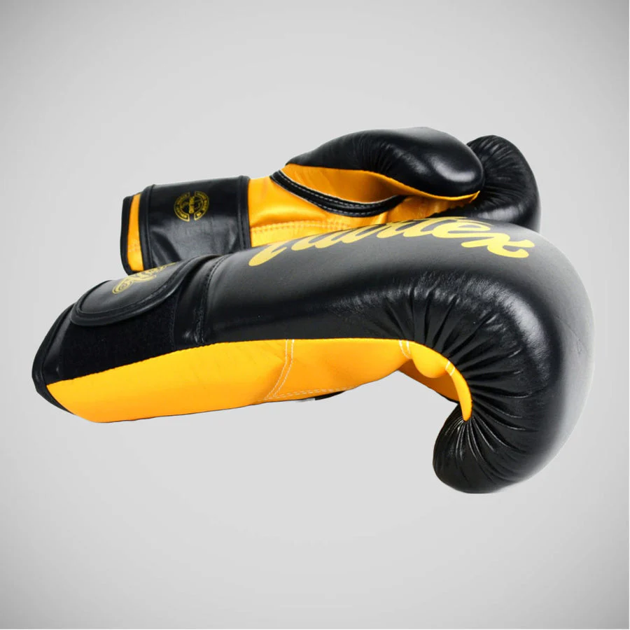 Thai boxing gloves Fairtex Super Sparring BGV18 Black-gold - Image 3
