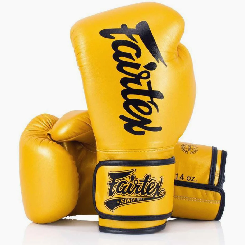 Thai boxing gloves Fairtex Super Sparring BGV18 Gold 