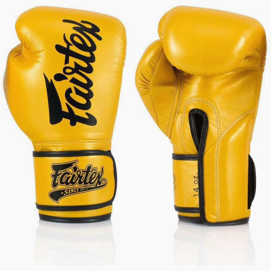 Thai boxing gloves Fairtex Super Sparring BGV18 Gold  - Image 3