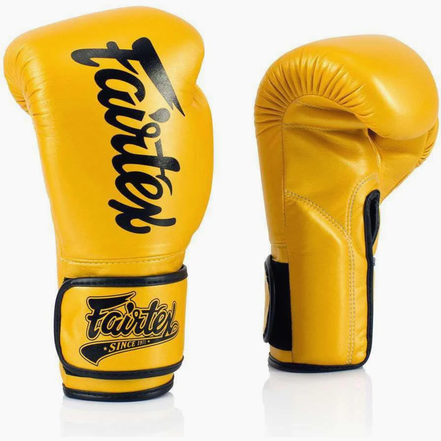 Thai boxing gloves Fairtex Super Sparring BGV18 Gold  - Image 4