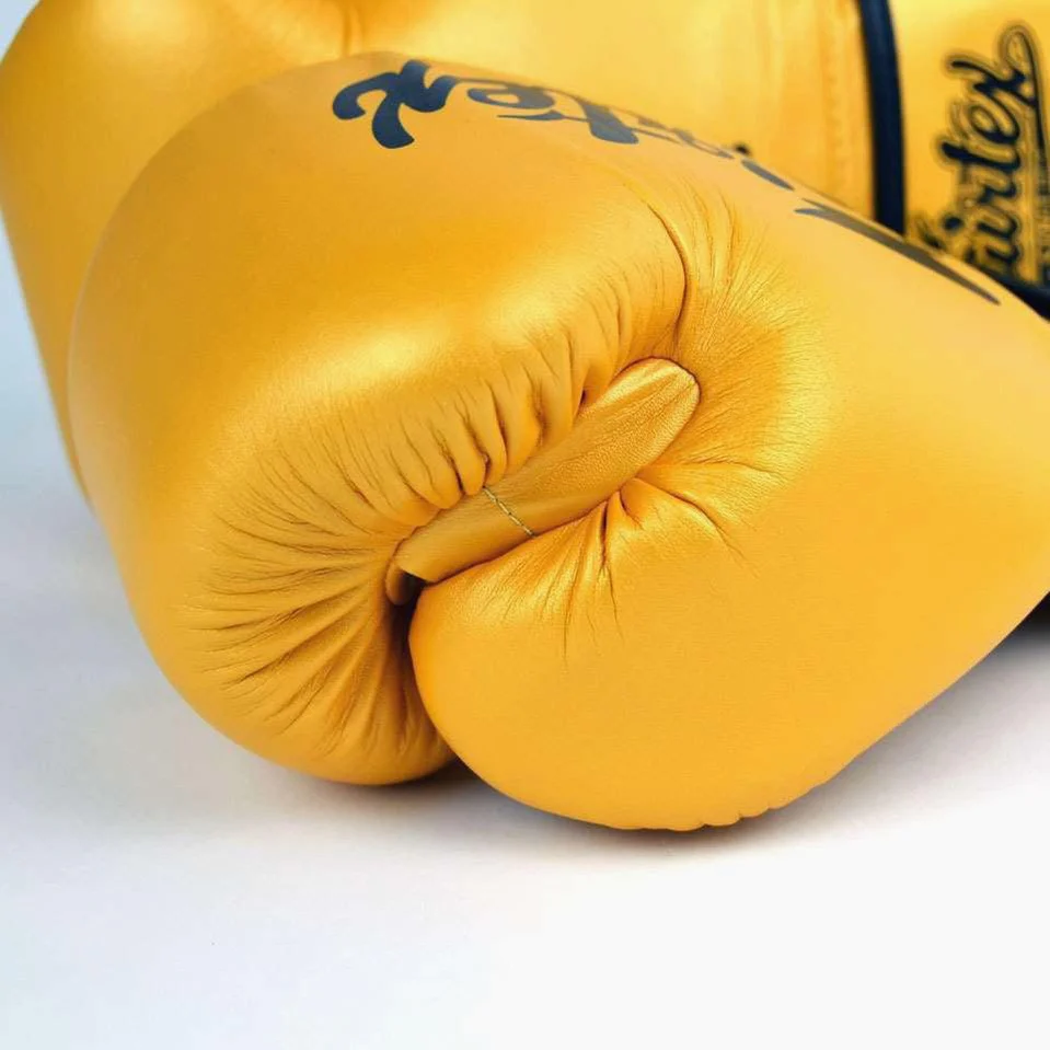 Thai boxing gloves Fairtex Super Sparring BGV18 Gold  - Image 5