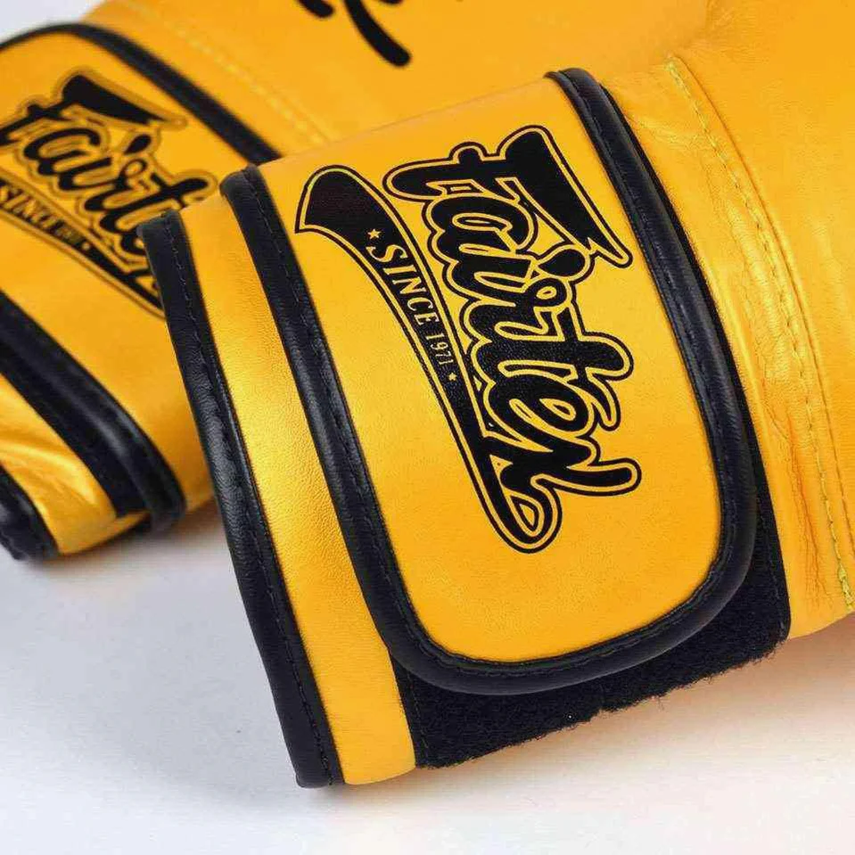 Thai boxing gloves Fairtex Super Sparring BGV18 Gold  - Image 6