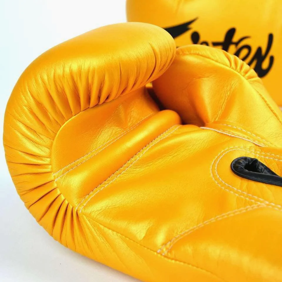 Thai boxing gloves Fairtex Super Sparring BGV18 Gold  - Image 8
