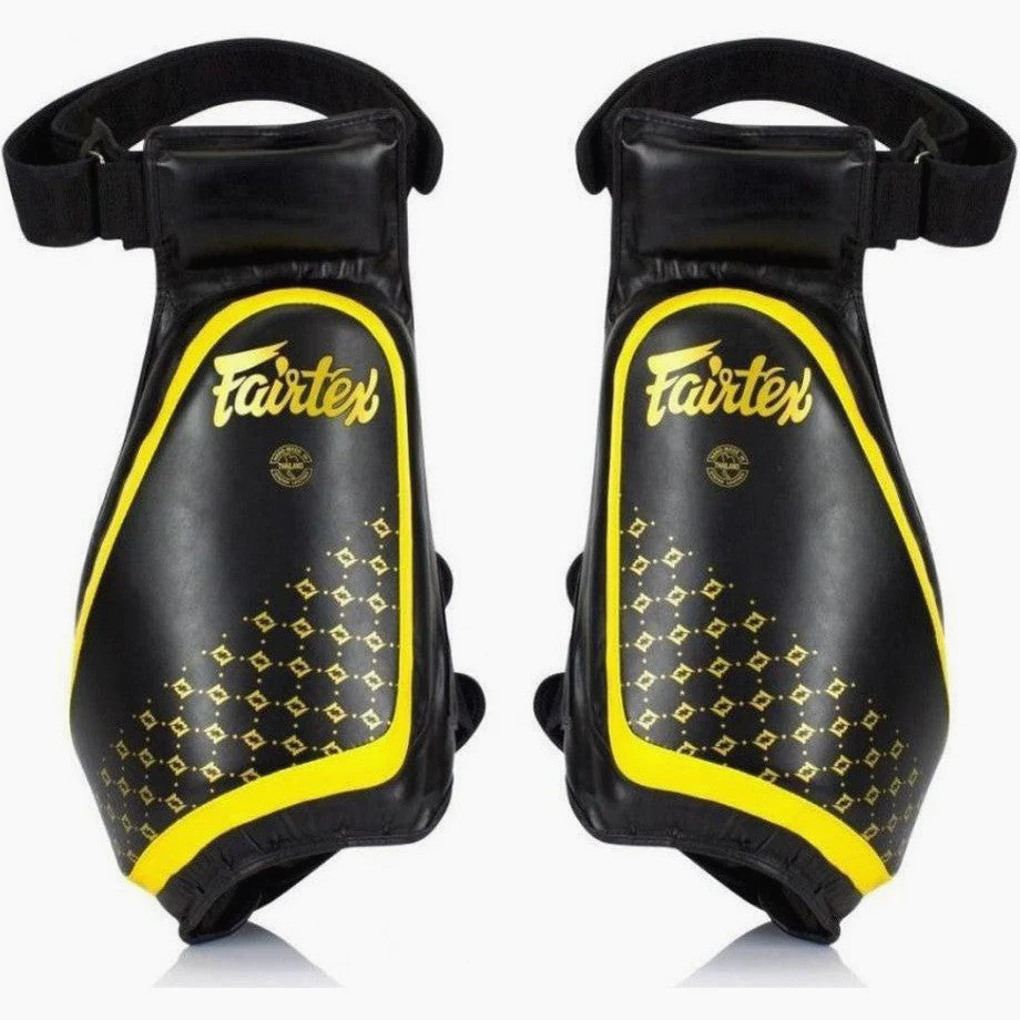 Thigh guards Fairtex TP4 Black-yellow 
