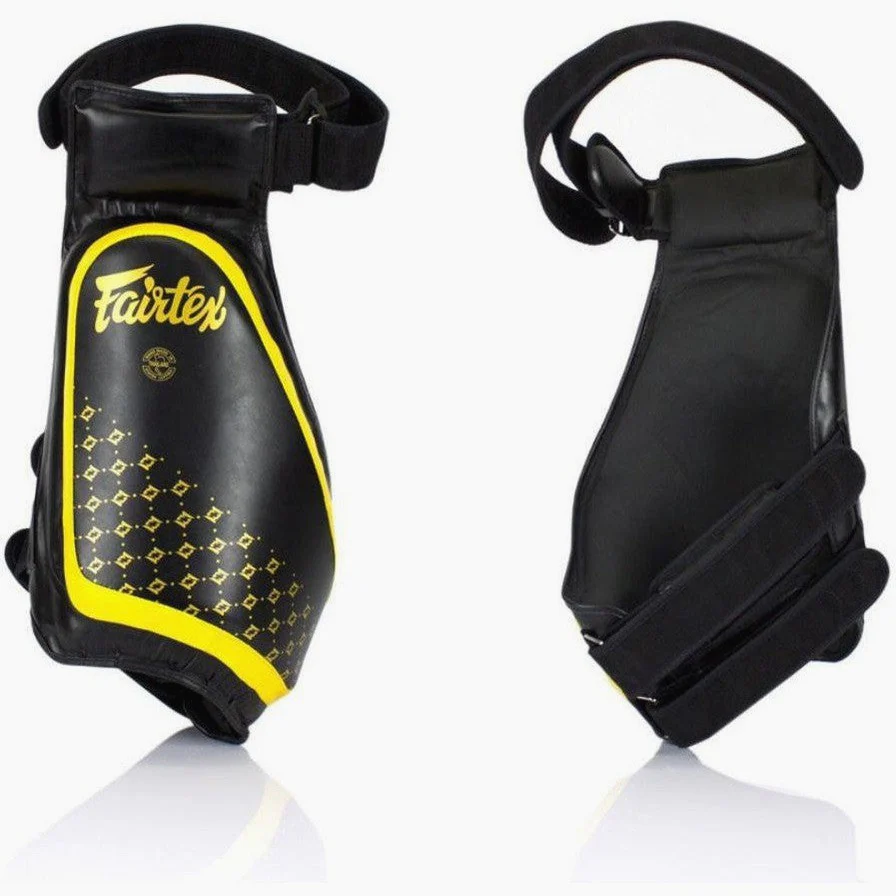 Thigh guards Fairtex TP4 Black-yellow  - Image 2