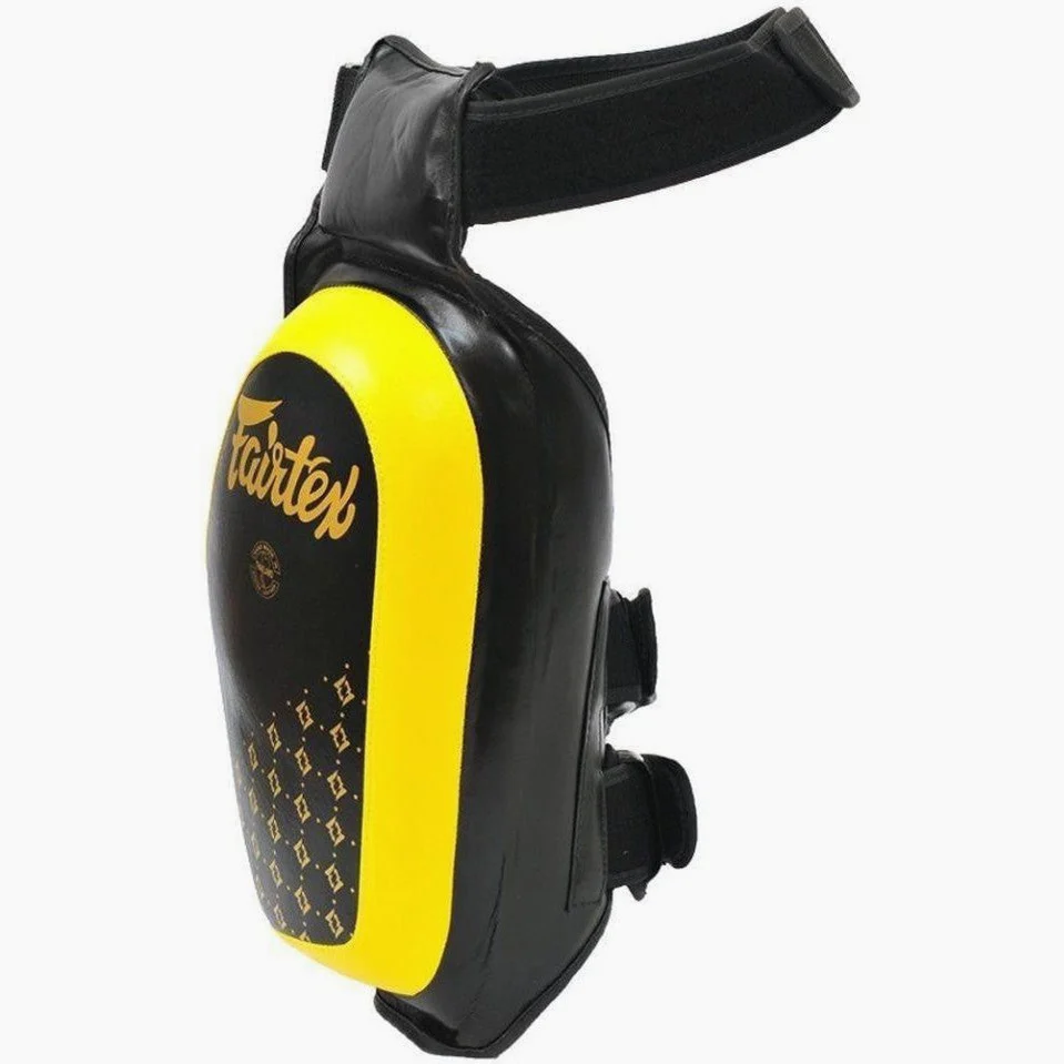 Thigh guards Fairtex TP4 Black-yellow  - Image 3