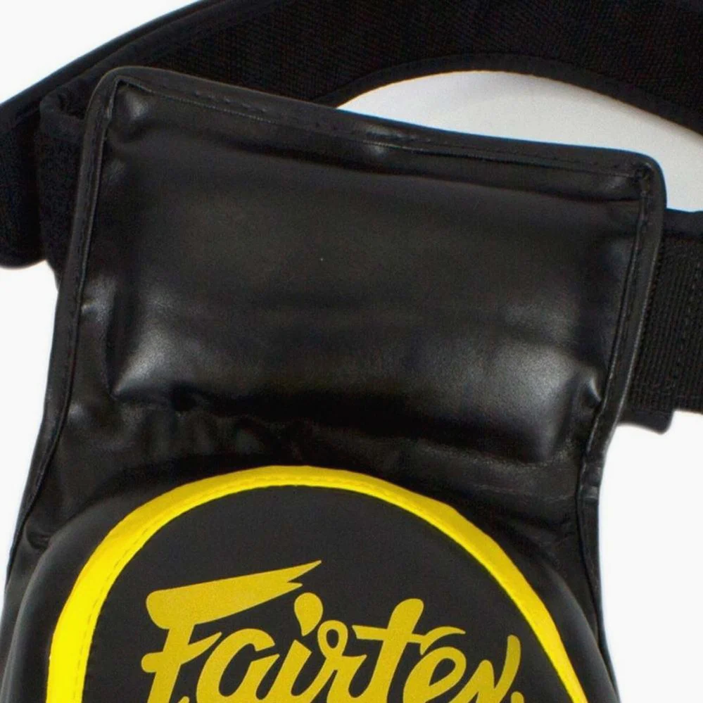 Thigh guards Fairtex TP4 Black-yellow  - Image 5
