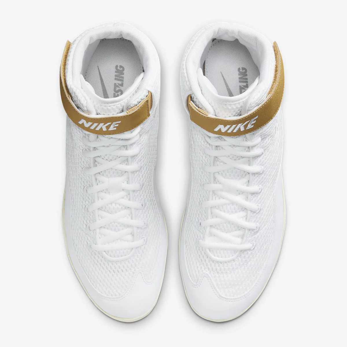 Wrestling shoes-Wrestling Nike Inflict 3 White-Gold  - Image 4