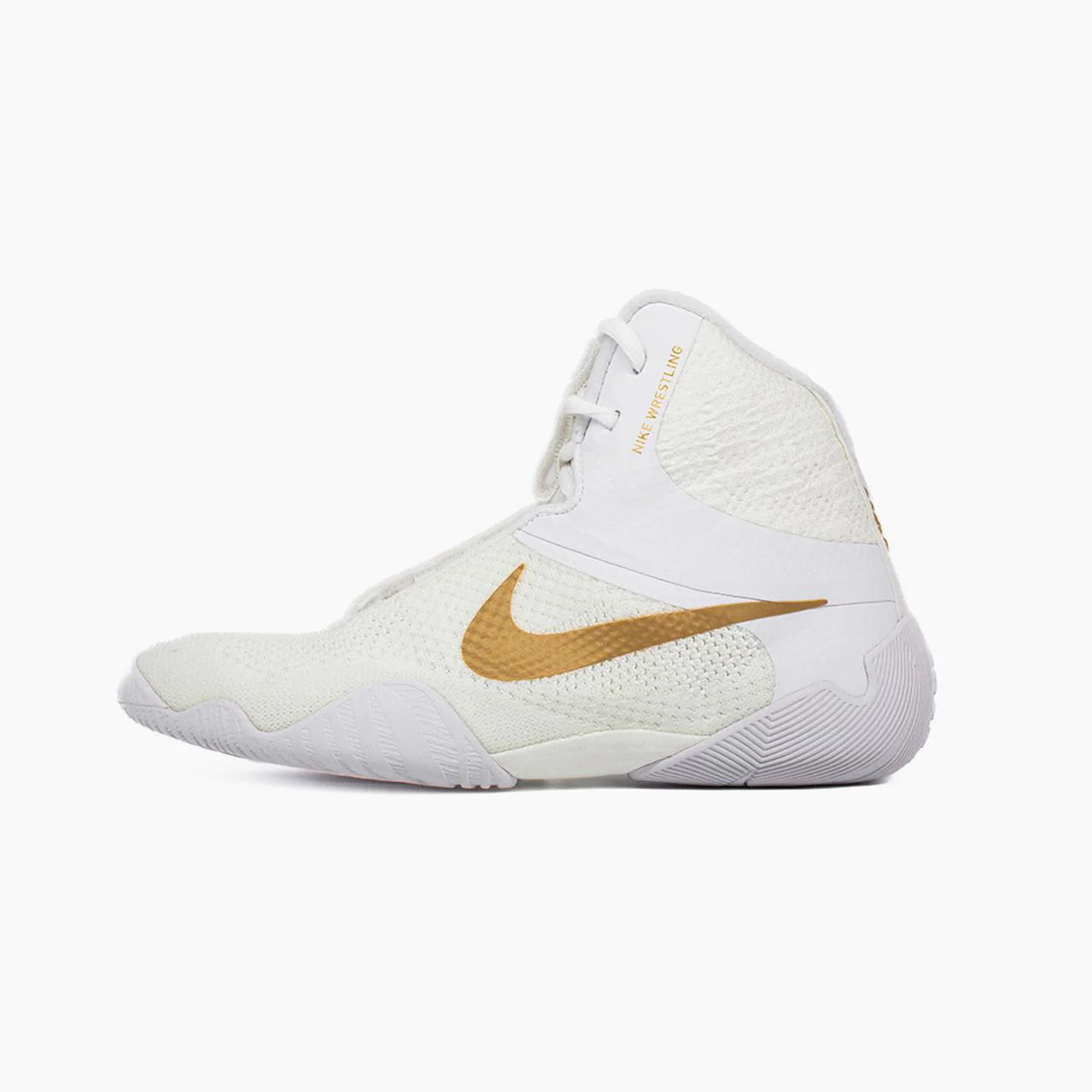 Wrestling shoes-Wrestling Nike Tawa White-gold - Image 3